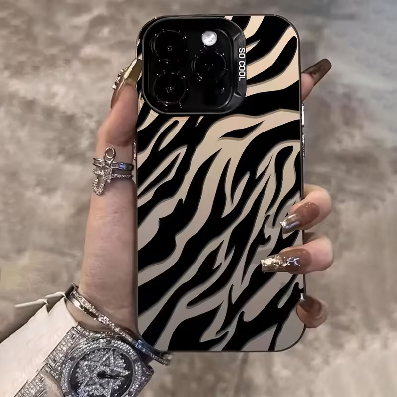 Perfume Pure Xs - Zebra-patroon Zwarte Geavanceerde IMD Stootvaste Hoes