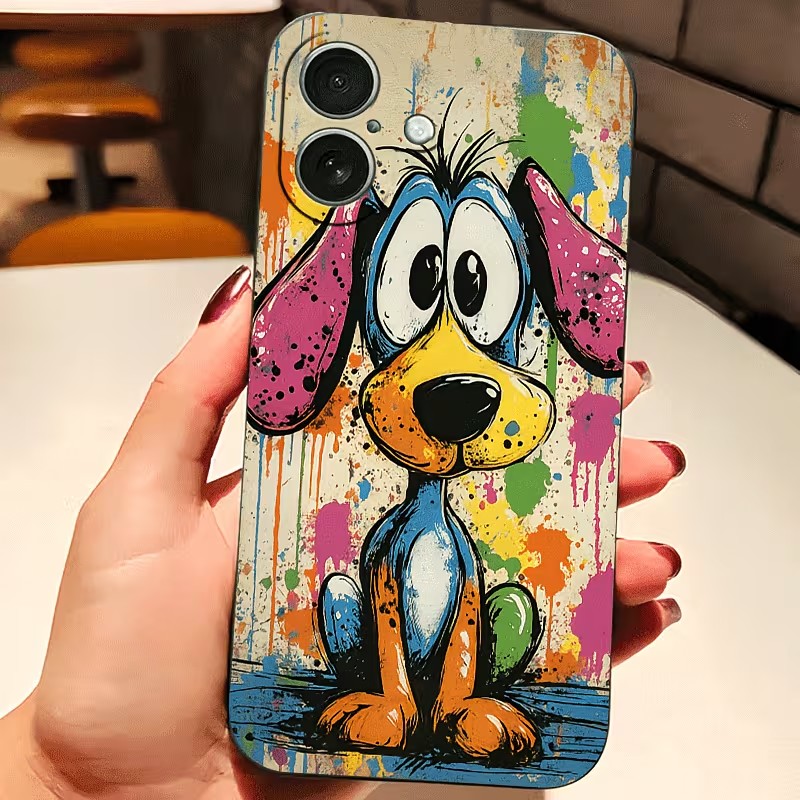 Perfume Pure Xs - Graffiti gekleurde puppy TPU telefoonhoesje voor