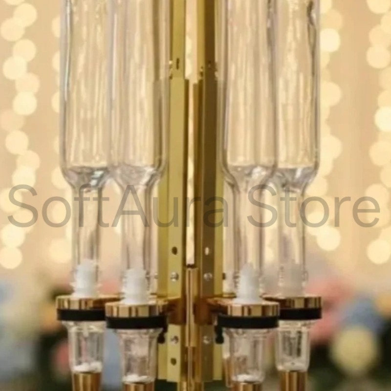 Perfume Fragrance Bar - 6 gouden/zilveren parfumdispensers met gouden draaibare
