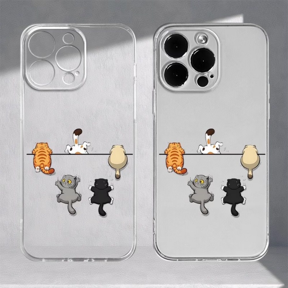 Perfume Pure Xs - Vijf schattige kattenprint telefoonhoesjes voor iPhone