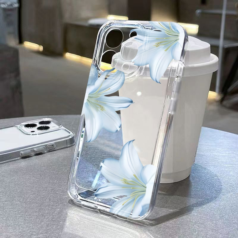 Perfume Pure Xs - Modevolle, exquisite witte lelie bloemen telefoonhoesje