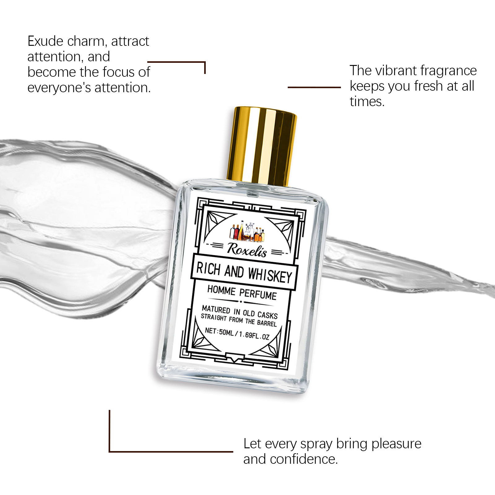 Roxelis 50ml Charm Whisky Here - Perfume Fragrances recensie en prijs